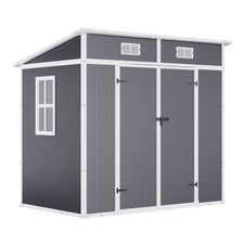 Plastic Garden Storage Shed Outdoor Storage House Tool Shed With Door & Window
