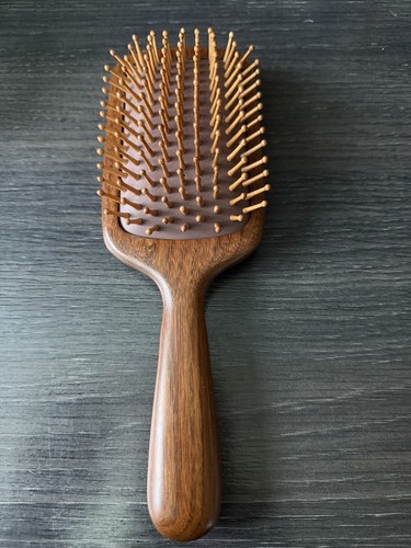 Bamboo paddle hairbrush - bamboo,