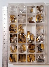 Huge Lot 600+ Pcs Spinner/Spoon Blades French Colorado Willow - Brass Nickel +++