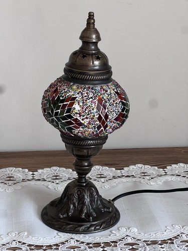 Mosaic glass table lamp - glass,