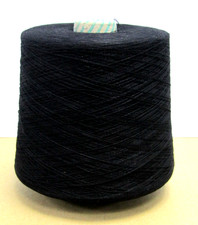 Black 100% cotton yarn in a
