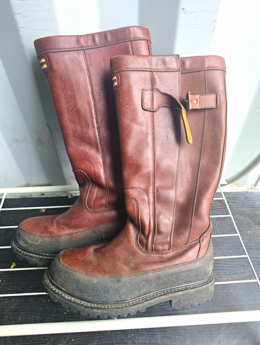 Vintage hunter leather boots - leather,