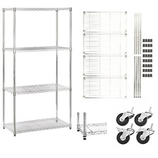 Chrome 4 Tier Wire Shelving