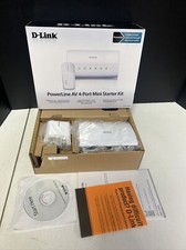 D-Link DHP-348AV Powerline AV 4-Port Switch Mini Kit Open Box