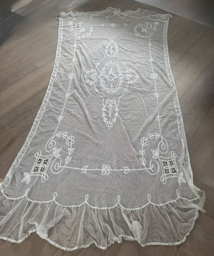 Antique edwardian lace net - antique,