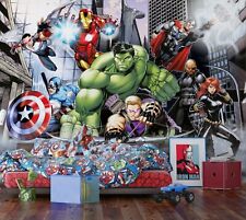 Marvel Avengers wallpaper mural 360x270 cm Iron Man Hulk photo wall kids bedroom