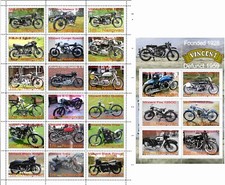 Stamp sheet+block Vincent