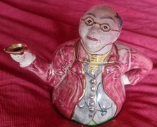 Collectors vintage Lingard teapot Mr. Pickwick Novelty Gilt details