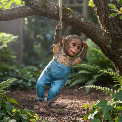 Hanging monkey statue handmade - hanging,