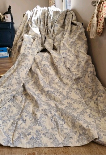 Vintage blue and white toile - and,