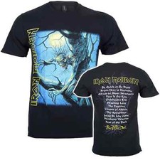 Official Iron Maiden T Shirt Fear Of the Dark Tracks New Black S M L XL XXL