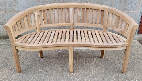 Teak banana garden bench solid - teak,