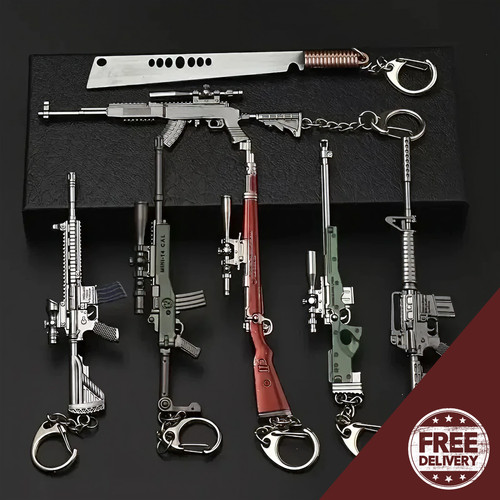 Gun model keychain set 7 - gun,