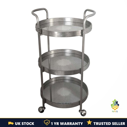 Silver rustic tier serving - silver, 3-tier