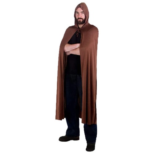 Brown hooded cape - brown,
