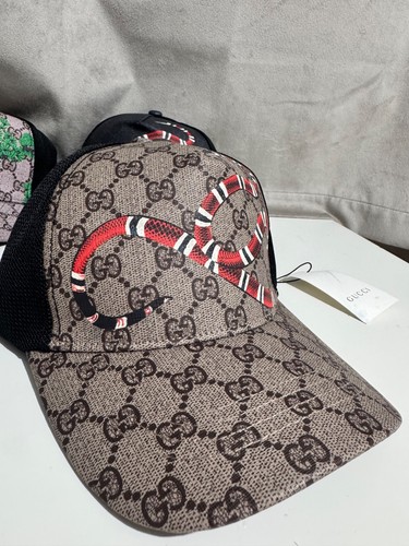 Gucci men red snake beige - red,