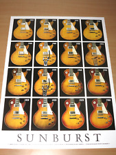SUNBURST GIBSON LES PAUL STANDARDS 1958-60 GUITARS POSTER POSTER NEW IN MINT RARE