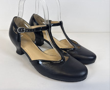 Hotter Rumba Shoes Black T-Bar