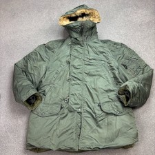 N 3B Jacket Adult Medium Green Army Extreme Cold Parka Snorkel Outdoors Hood Men