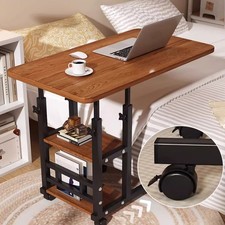 3 Tier Mobile Over Bed Table Adjustable Mobility Aid Chair Computer Laptop Desk