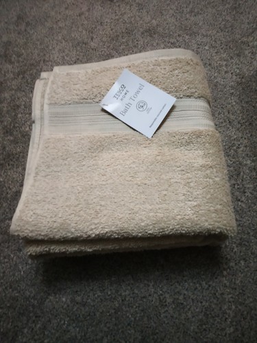 2pk cotton bath - towels, beige
