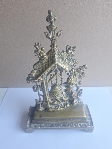 Vintage ornate brass bear and - ornate,