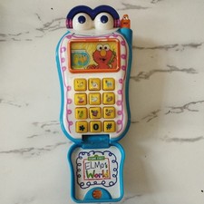 Sesame Street Elmo Phone Telephone Talks Mattel 2002 Elmos World Vintage Kid Toy