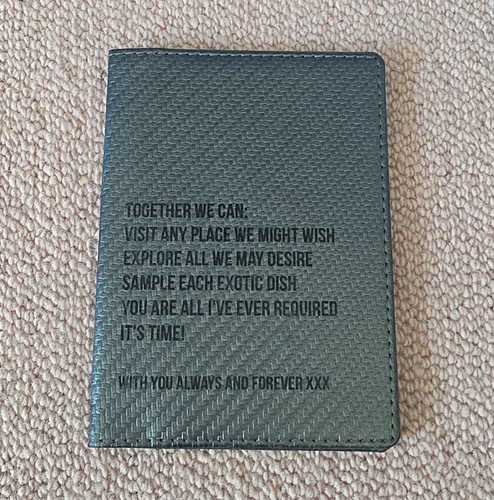 Grey faux leather personalised - grey,