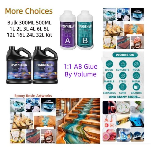 Ratio clear epoxy resin - 1:1,