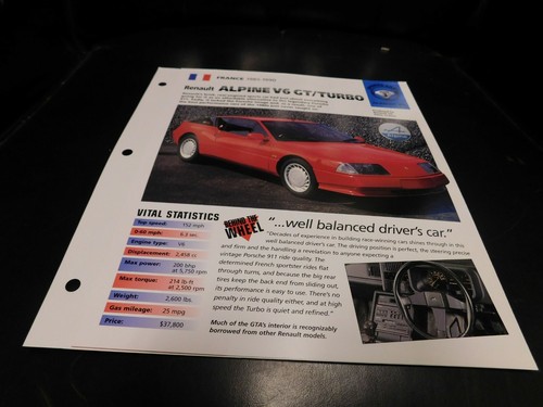 1985 1990 renault alpine gt - 1985-1990,
