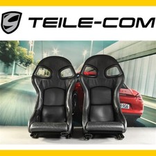 Porsche 911 996 Bucket seats, leather, black, Porsche crest, LEFT+RIGHT
