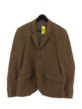 Aubin & Wills Men's Blazer M Brown 100% Other Overcoat