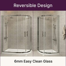 Quadrant / Offset Shower Enclosure Corner Sliding Cubicle Door 6mm Glass Screen