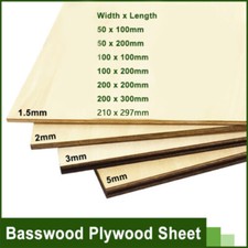 Thick 1.5/2/3/5mm Basswood