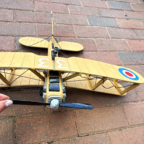 Wooden biplane aircraft model - biplane,