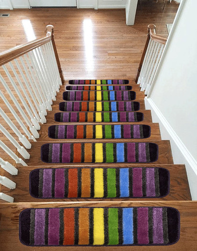New carpet stair treads - stair,