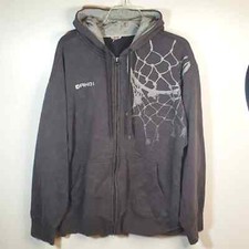 AND1 XXL Gray Zip Basketball Hoop Hoodie