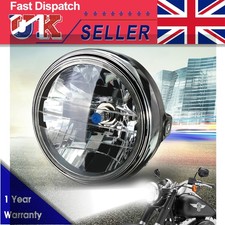 1Pcs  7" Motorcycle Headlight Front Light Headlamp H4 Bulb Motorbike Universal