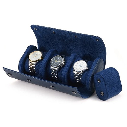Leather watch roll travel - roll, case