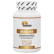 Magnesium Citrate + Vitamin B6 Tablets – Heart, Muscle & Bone Health – Sowelo