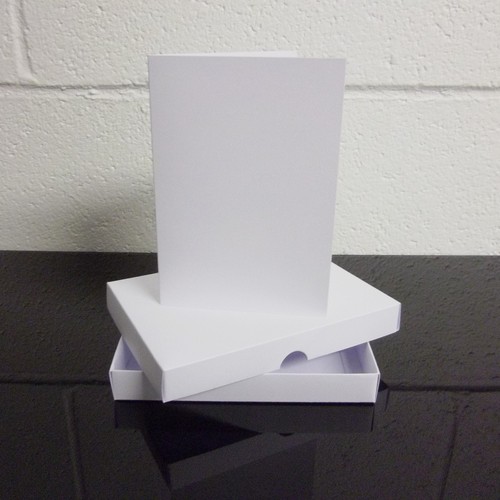 White greeting card box - box, /