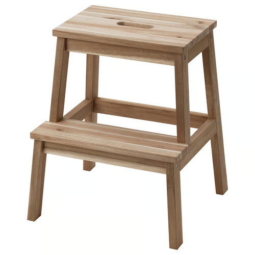 Wooden step stool - wooden, solid