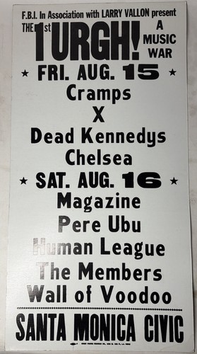 Vtg 1980 urgh cramps - urgh!,