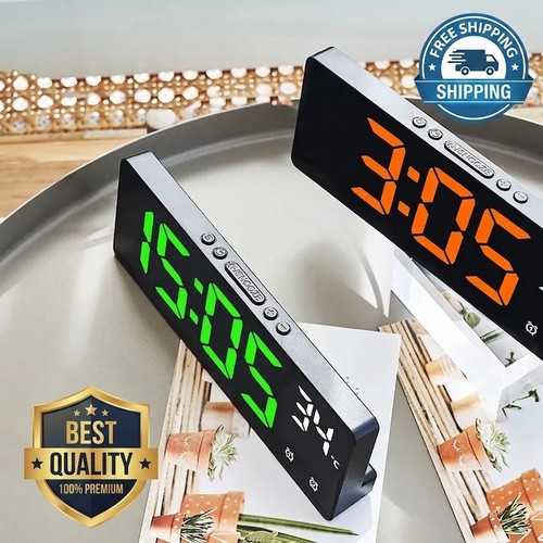 Led digital alarm clock large - clock,