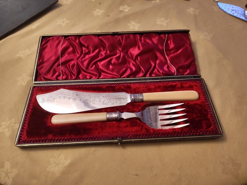 Fish serving knife fork - serving, &