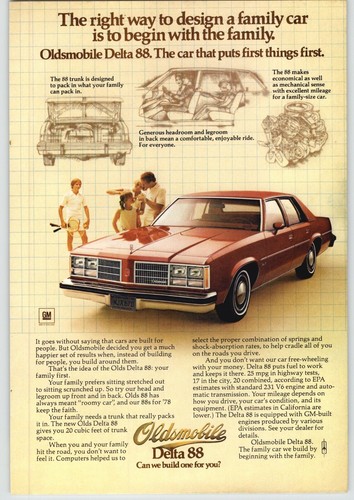1978 red oldmobile delta 4 - oldmobile, 88