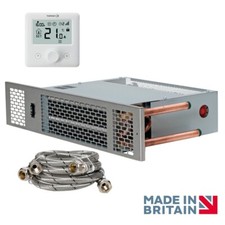 Thermix Wireless Plinth Heater-Silver/Black/Brushed Stainless Steel Grille 1.5KW