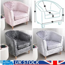 Crushed Velvet Tub Chair