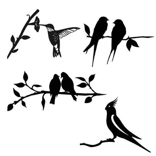 Metal bird wall - metal, art