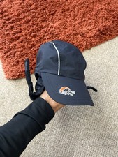 Lowe Alpine Mountain Cap Hat Size Medium  Blue Fleece Line Solid Ridge Mint